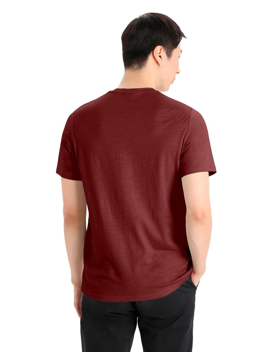 Espresso Men's Icebreaker Merino Tech Lite II Short Sleeve Tee T Shirts | USA 1163VRWD